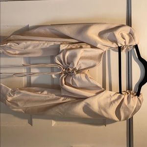 Cropped Puff Sleeve Blouse